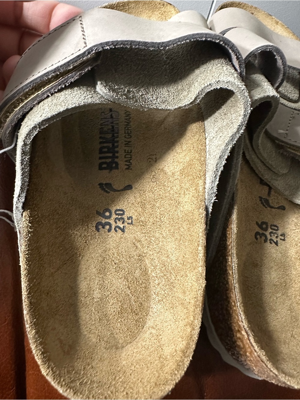 Birkenstock Women's Double Strap Sandals in Beige Taupe - Picture 3 of 9